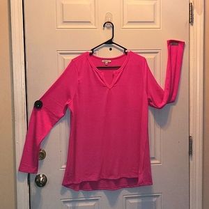 White Birch Pink Vneck Sweater Size XL NWOT